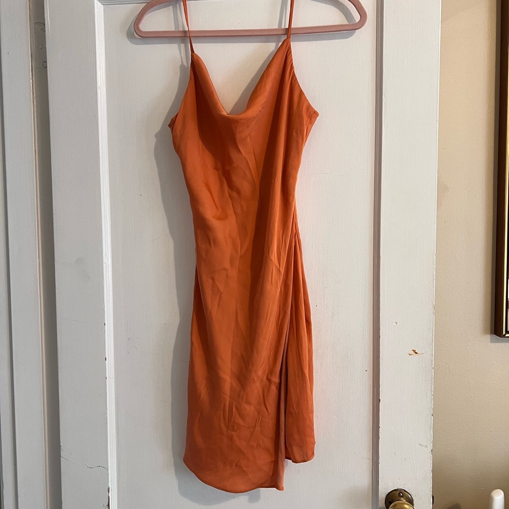 Orange Slip Dress